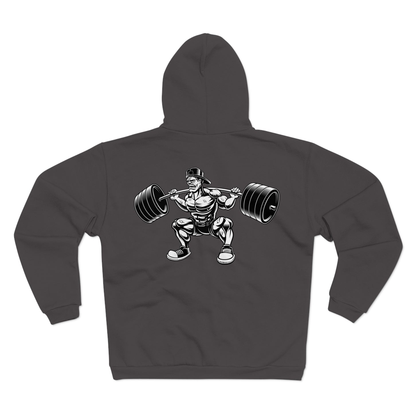 Fitness Buff Unisex Hooded Zip Sweatshirt - Weightlifting Graphic