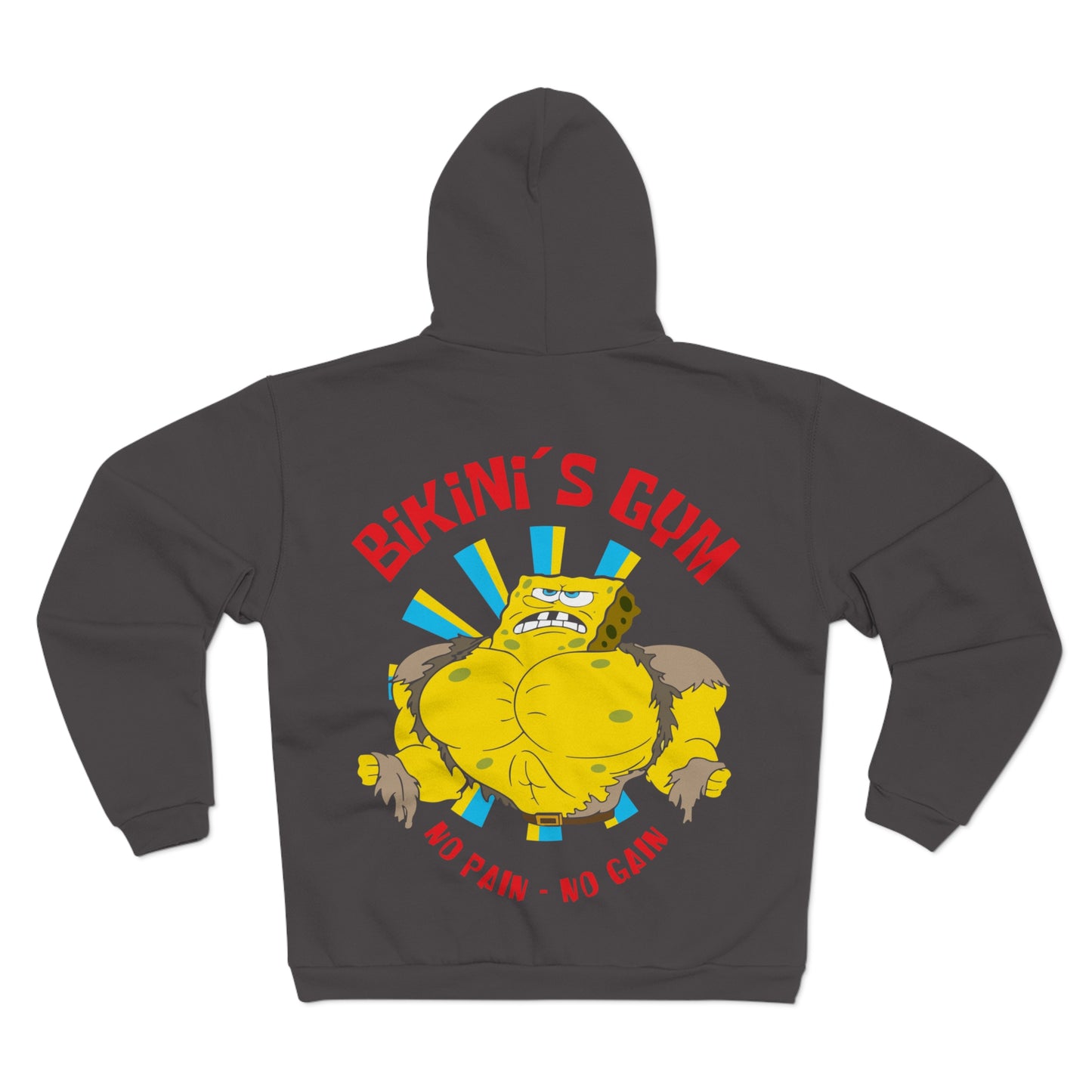 Bikini's Gum No Pain No Gain Unisex Hooded Zip Sweatshirt