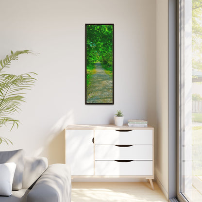 Listowel River Walk Matte Canvas, Framed (Multi-color)