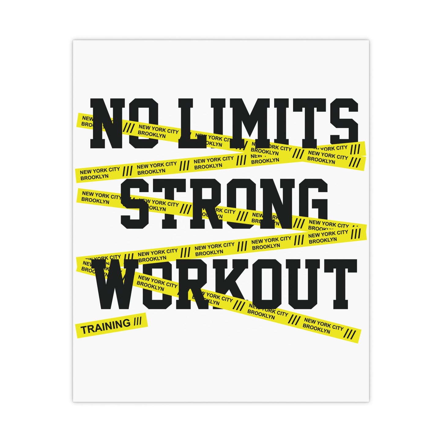 Motivational Matte Poster - No Limits Strong Workout Decor