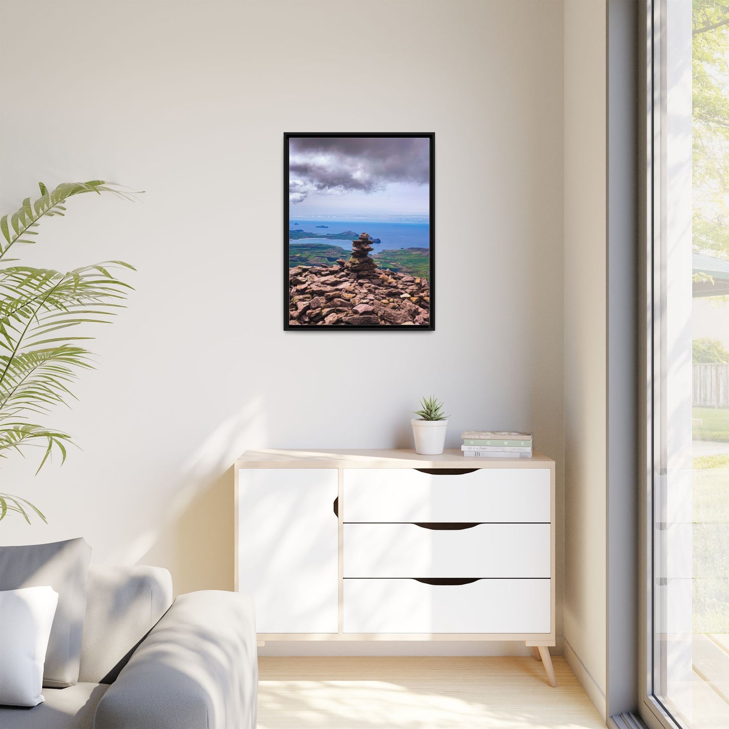 Mount Brandon Top Matte Canvas, Framed (Multi-color)