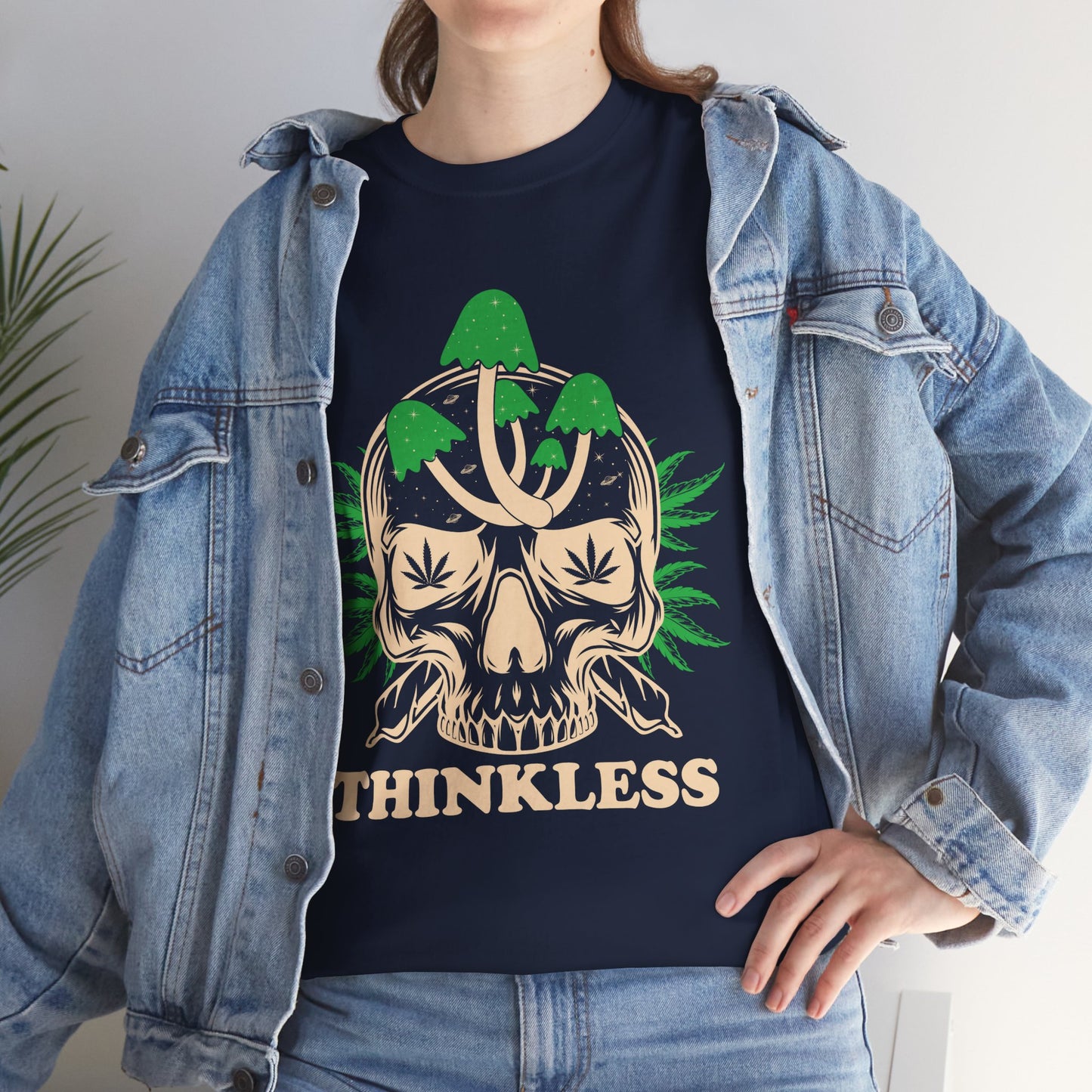 Mushroom Skull 'THINKLESS' T-Shirt
