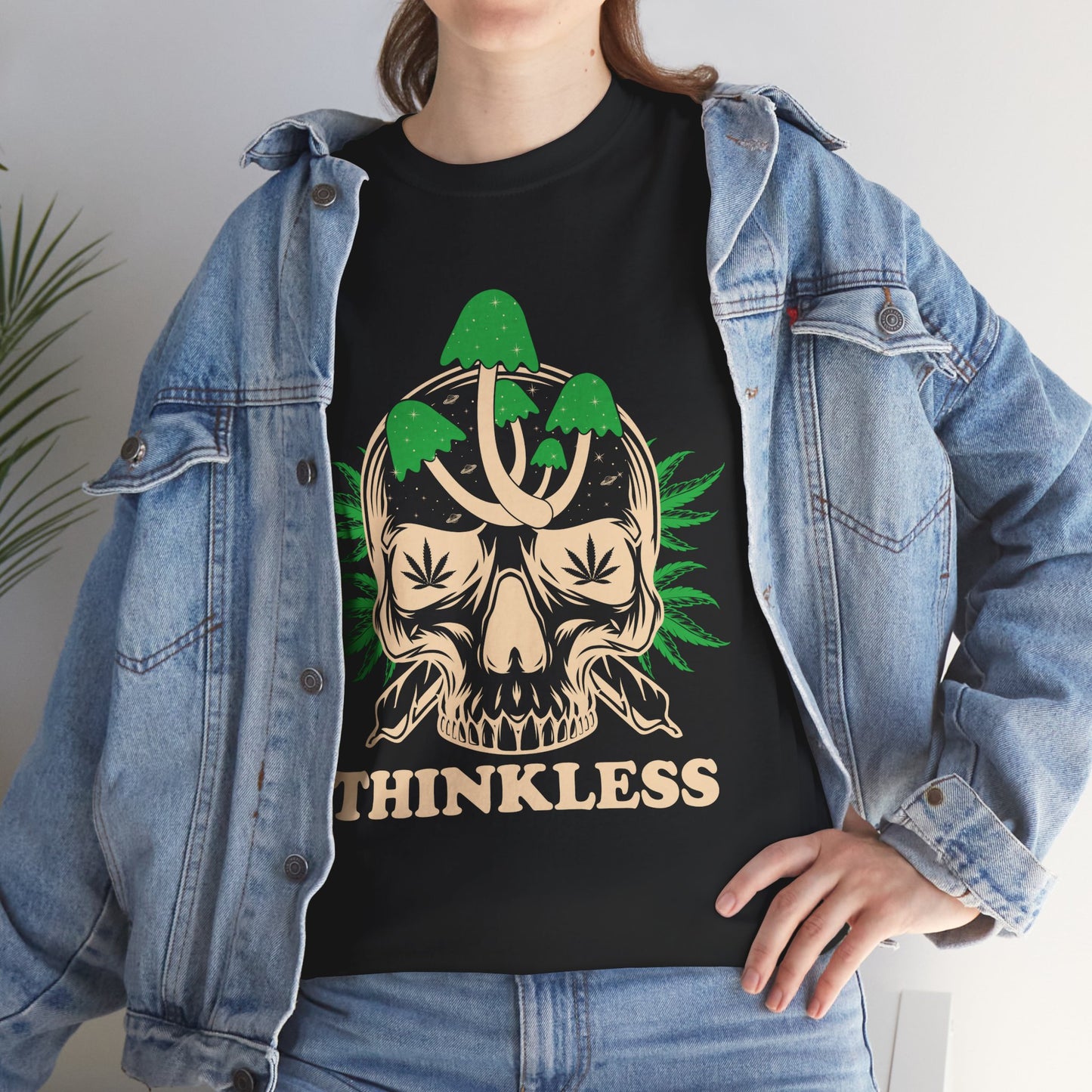 Mushroom Skull 'THINKLESS' T-Shirt