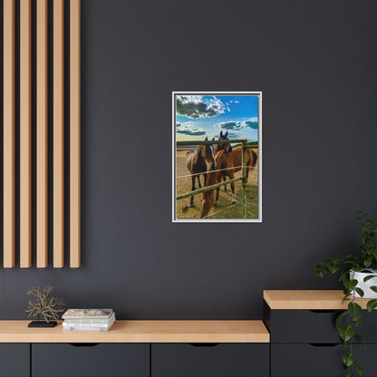 Horses Matte Canvas, Framed (Multi-color)