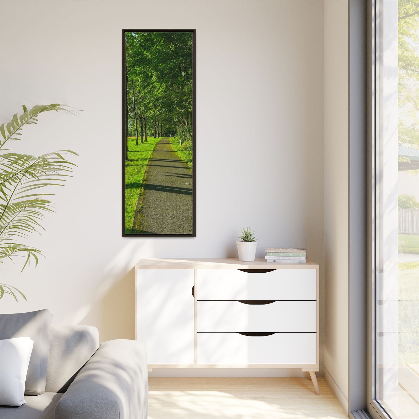 Listowel Town Park Matte Canvas, Framed (Multi-color)