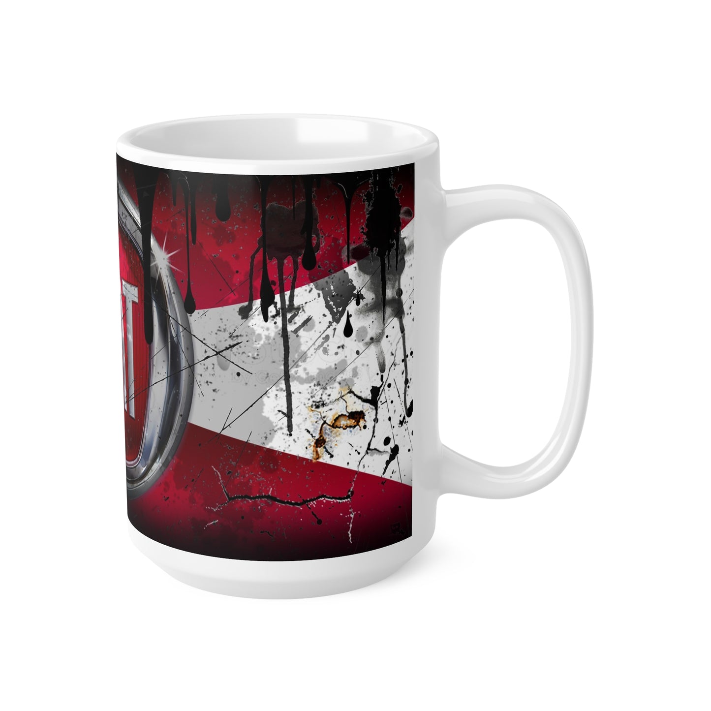 Fiat-Inspired Ceramic Coffee Mugs - Classic Car Enthusiast Gift, 11oz & 15oz