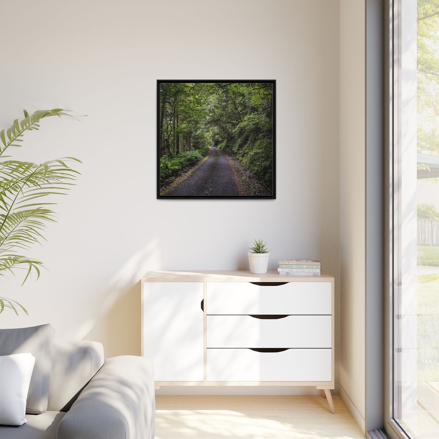 Glanageenty Forest Trail Matte Canvas, Framed (Multi-color)