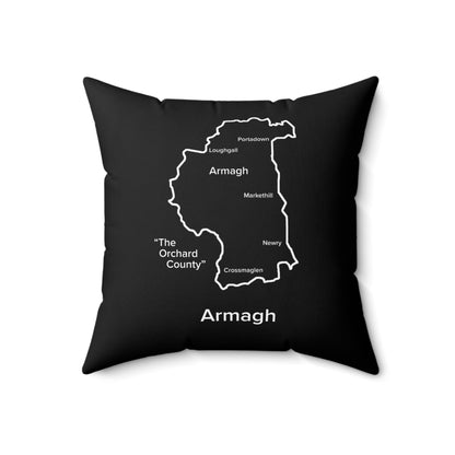 Armagh Spun Polyester Square Pillow Black Edition 4 Sizes