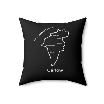 Carlow Spun Polyester Square Pillow Black Edition 4 Sizes