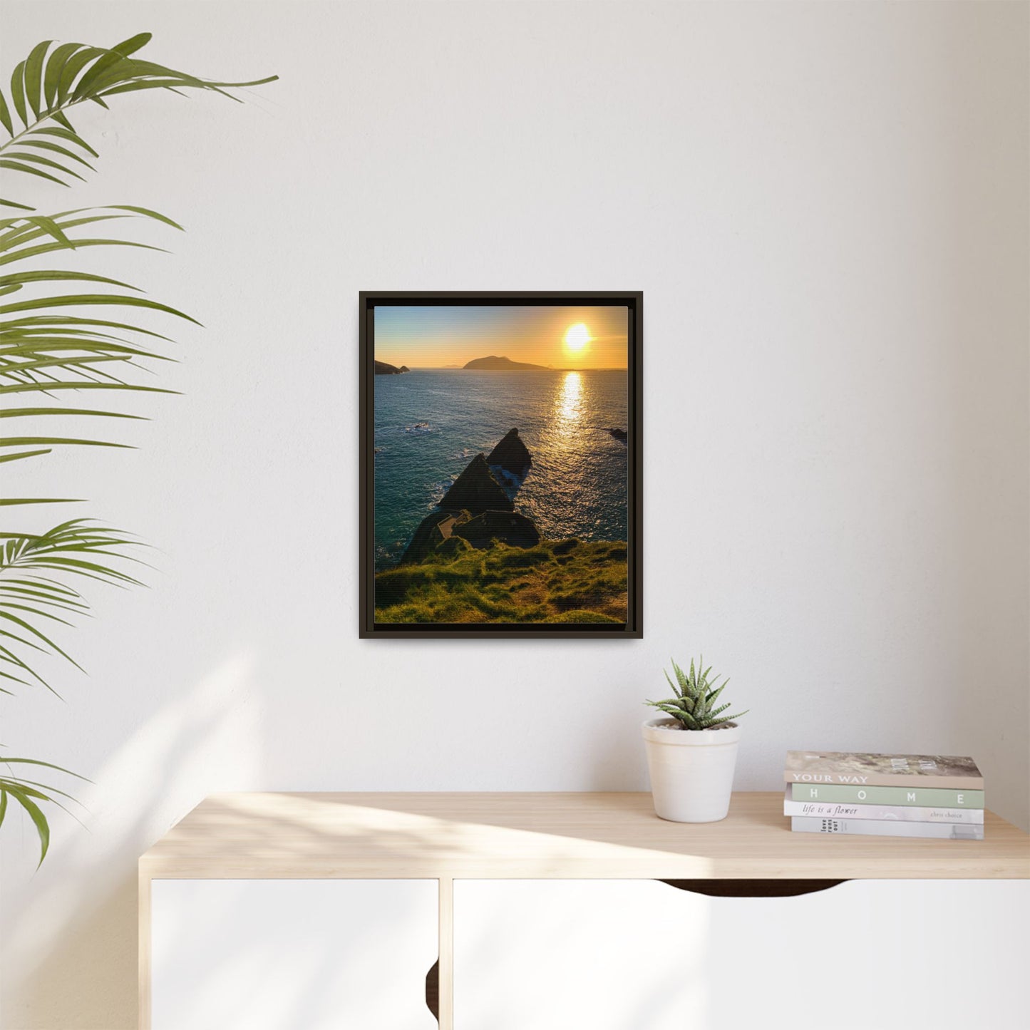 Dunquin Pier Matte Canvas, Framed (Multi-color)
