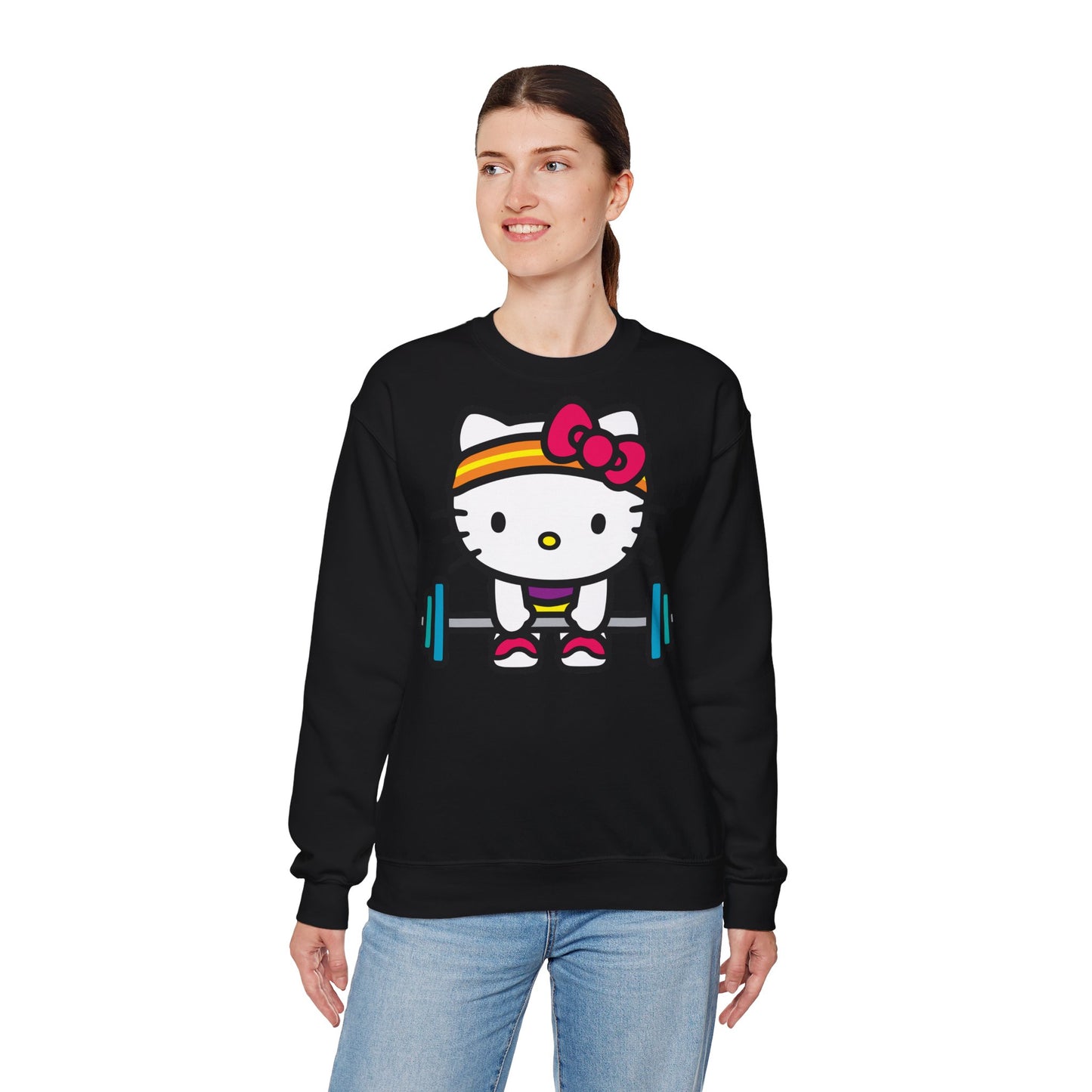 Hello Kitty Gym Motivation Unisex Heavy Blend™ Crewneck Sweatshirt
