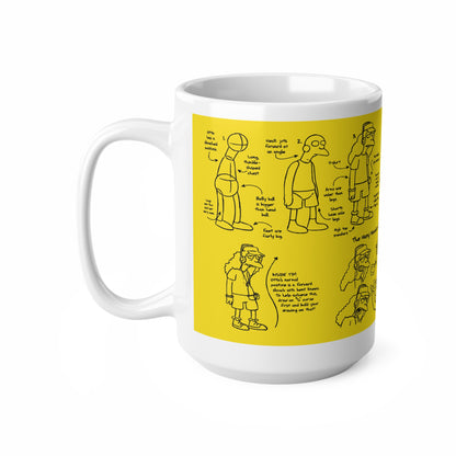 Cartoon-Inspired Ceramic Coffee Cup - Otto's Moods - Fun 11oz & 15oz Mugs