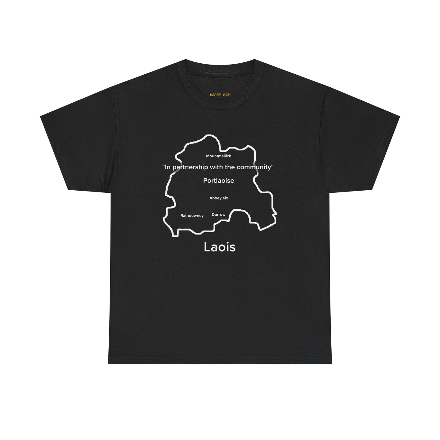 Laois Unisex Heavy Cotton Tee Black Edition