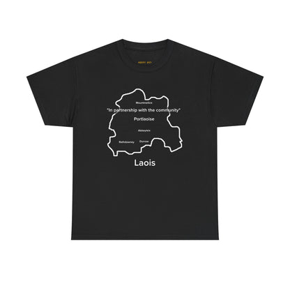 Laois Unisex Heavy Cotton Tee Black Edition