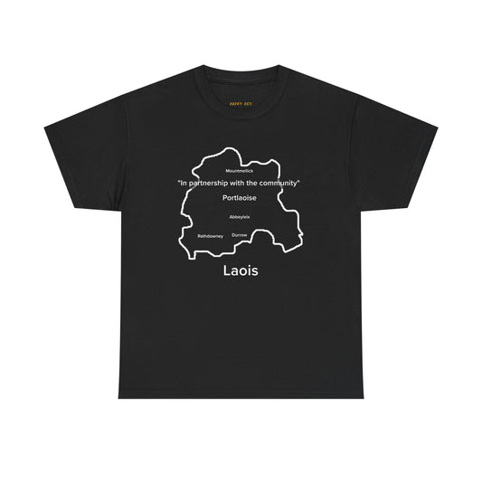 Laois Unisex Heavy Cotton Tee Black Edition