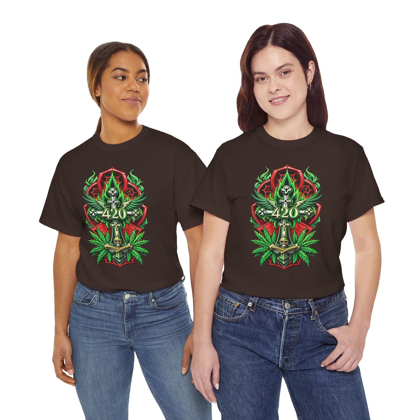 420 Cannabis Shield T-Shirt – Marijuana Leaf Stoner Graphic Tee