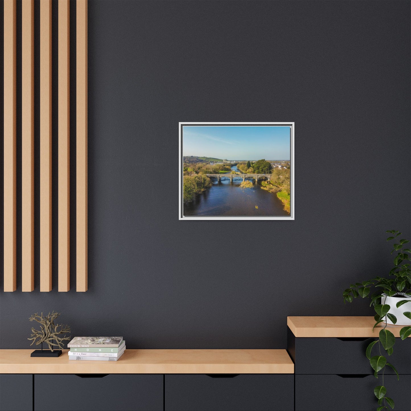 Listowel Bridge Matte Canvas, Framed (Multi-color)