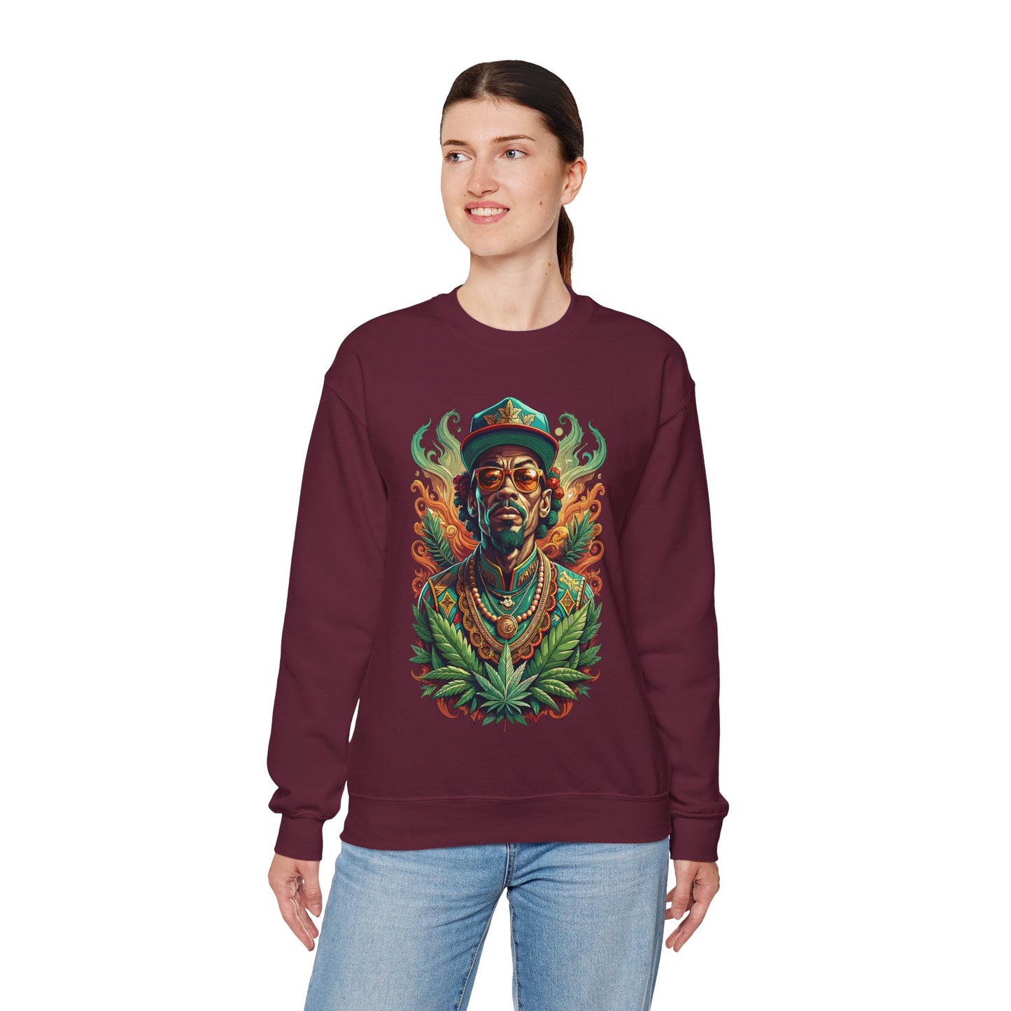 Reggae Lion — Rasta Portrait Graphic Sweatshirt