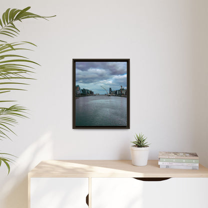 Samuel Beckett Bridge Matte Canvas, Framed (Multi-color)