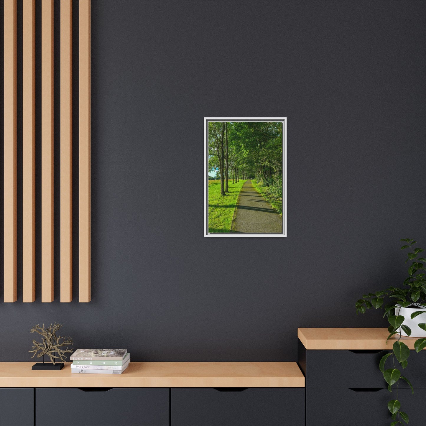 Listowel Town Park Matte Canvas, Framed (Multi-color)