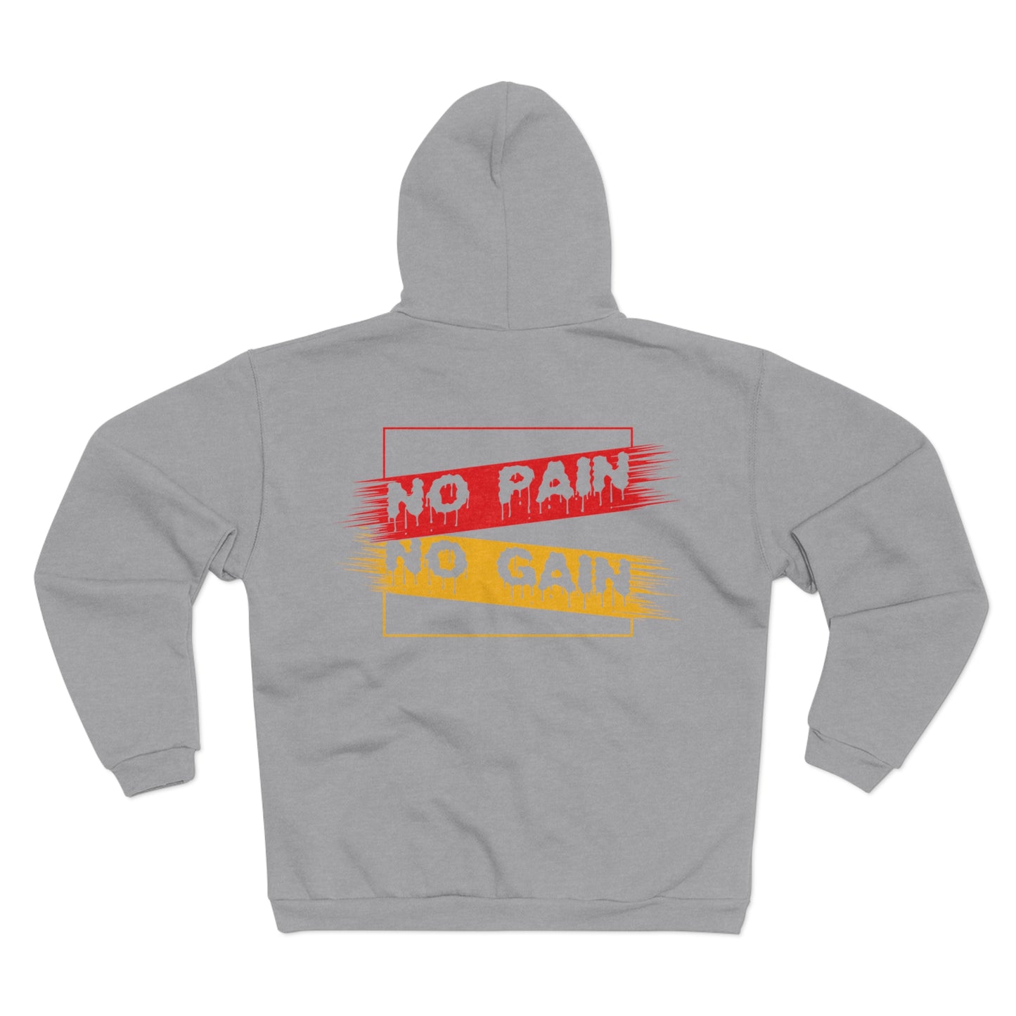 No Pain No Gain Unisex Hooded Zip Sweatshirt - Motivational Activewear