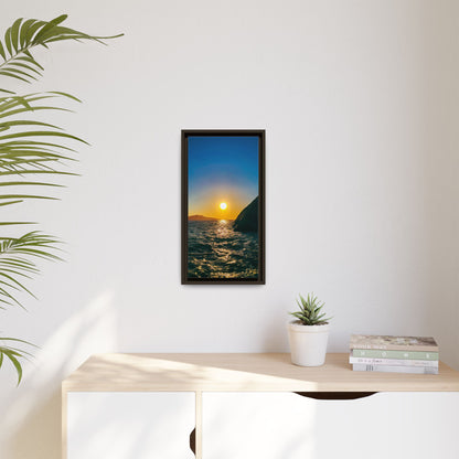 Dunquin Pier Sunset Matte Canvas, Framed (Multi-color)