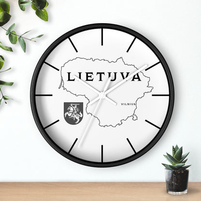 Lithuania Minimalistic Map Wall Clock - Modern Decor for Home & Office