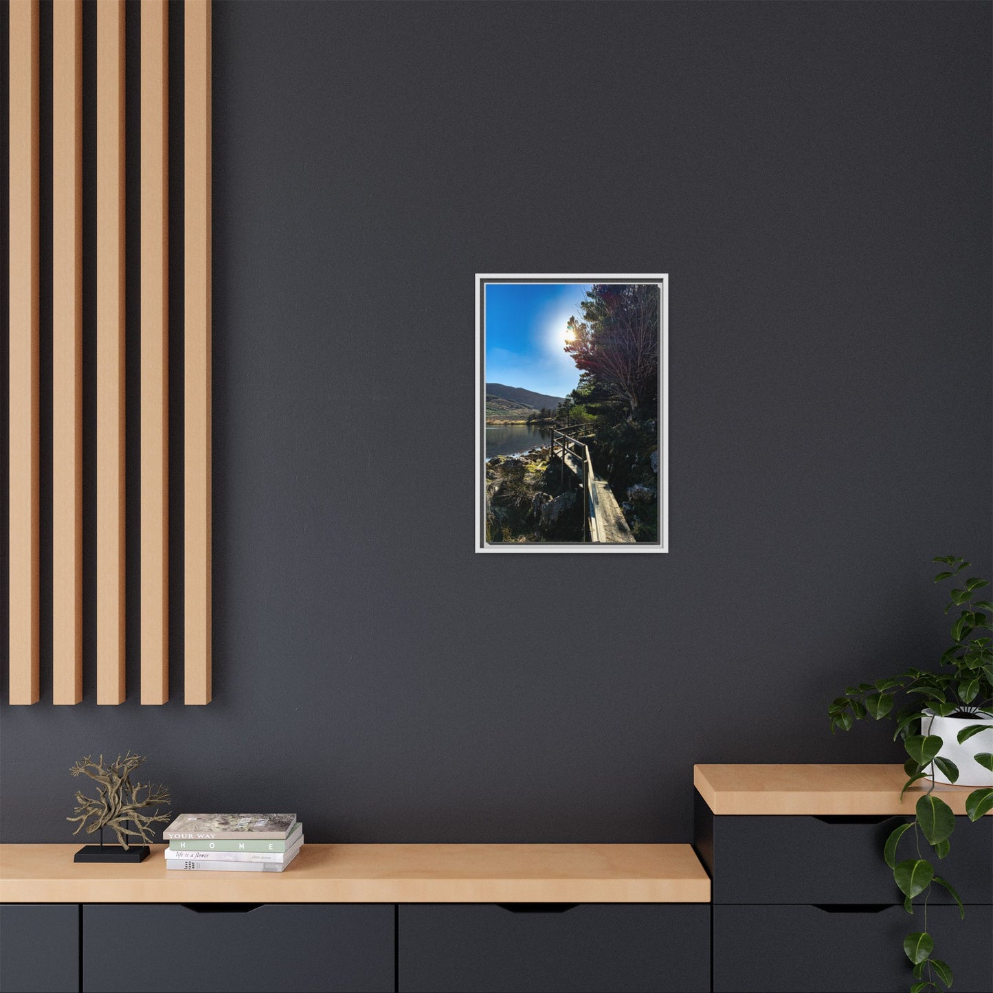 Glanteenassig Trail Matte Canvas, Framed (Multi-color)