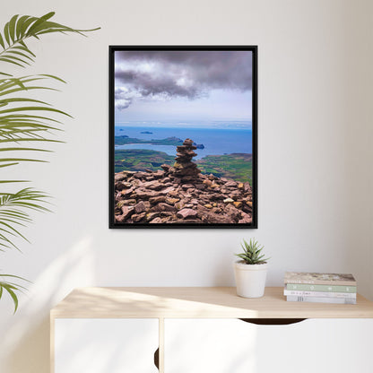 Mount Brandon Top Matte Canvas, Framed (Multi-color)