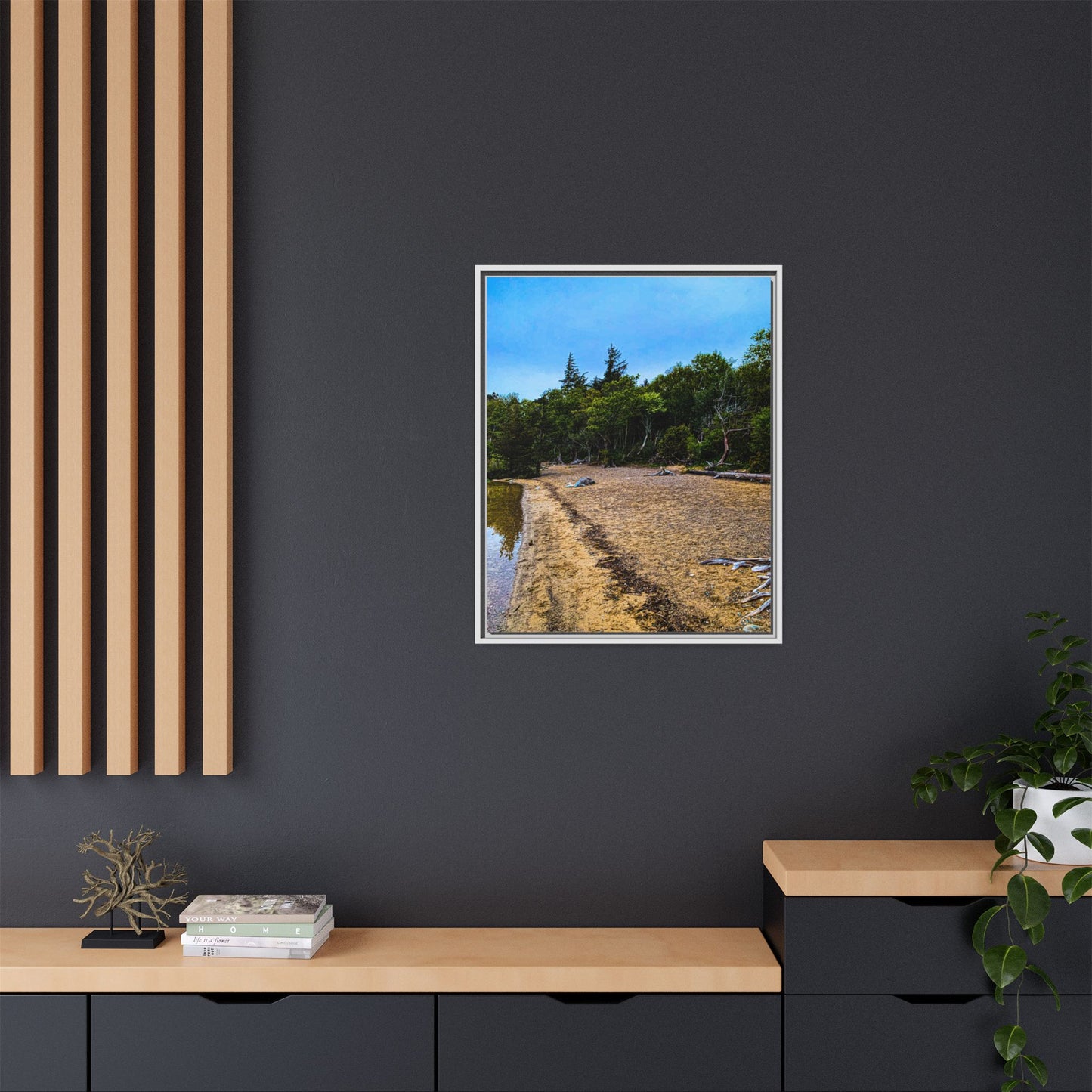 Killarney Beach Matte Canvas, Framed (Multi-color)