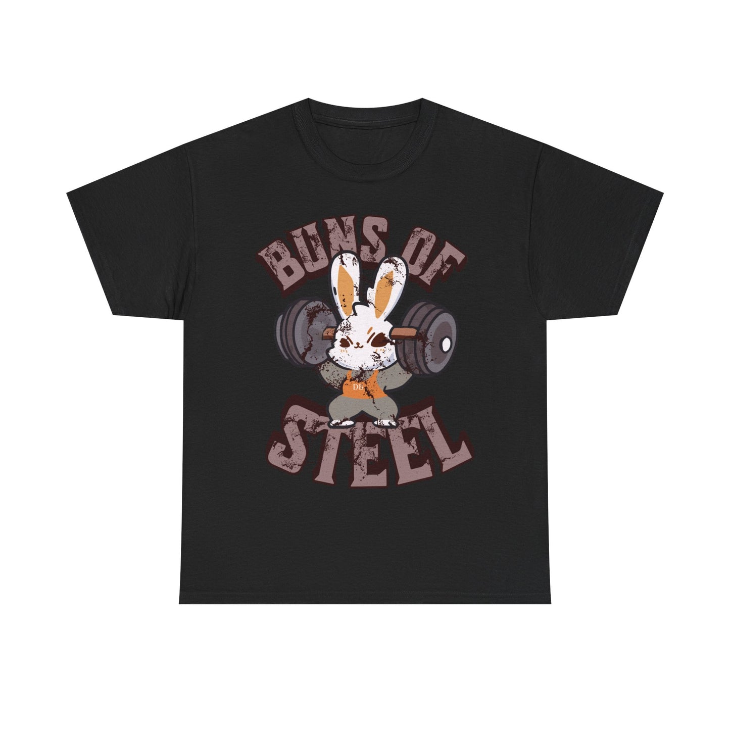 Buns of Steel Unisex Heavy Cotton Tee - Fun Fitness Humor T-Shirt for Gym Lovers