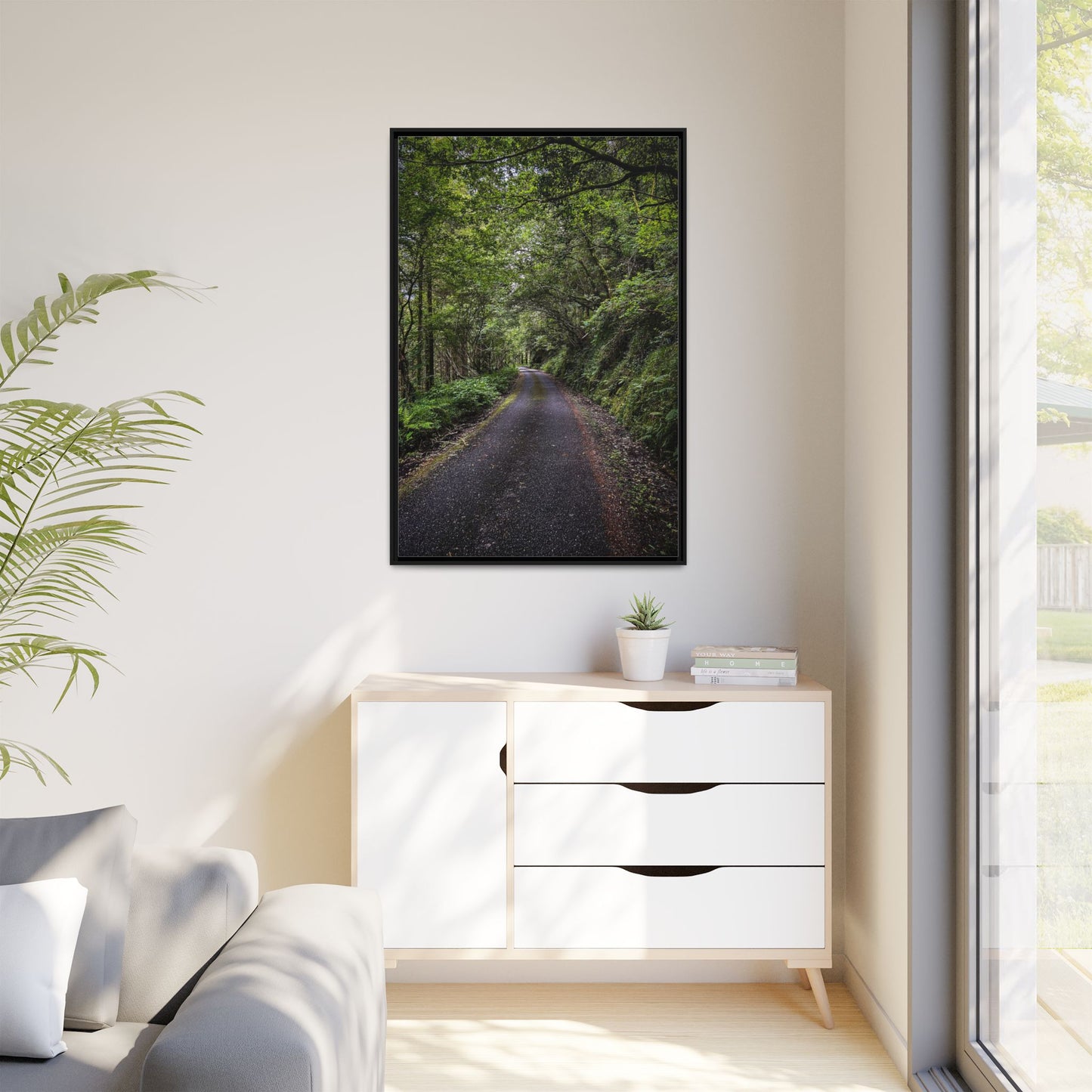 Glanageenty Forest Trail Matte Canvas, Framed (Multi-color)