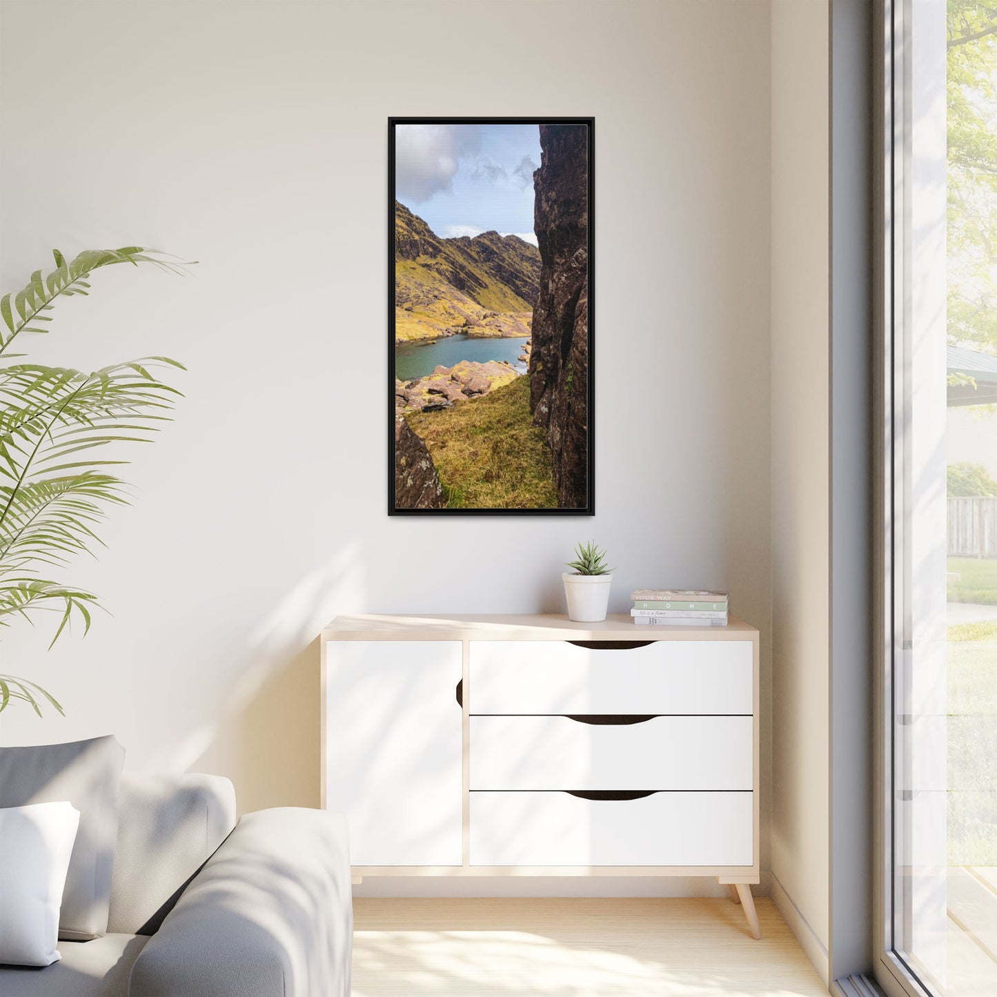 Mount Brandon Valley Matte Canvas, Framed (Multi-color)