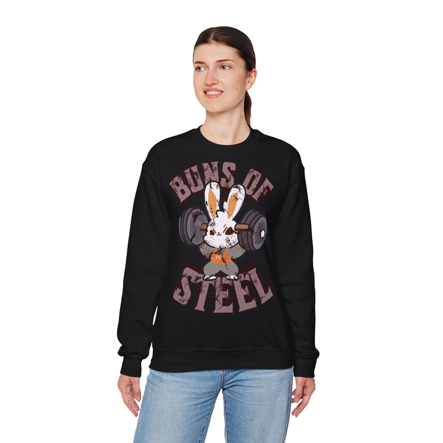 Buns of Steel Rabbit Crewneck Sweatshirt - Unisex Fitness Style