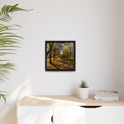 Listowel town Park Autumn Matte Canvas, Framed (Multi-color)
