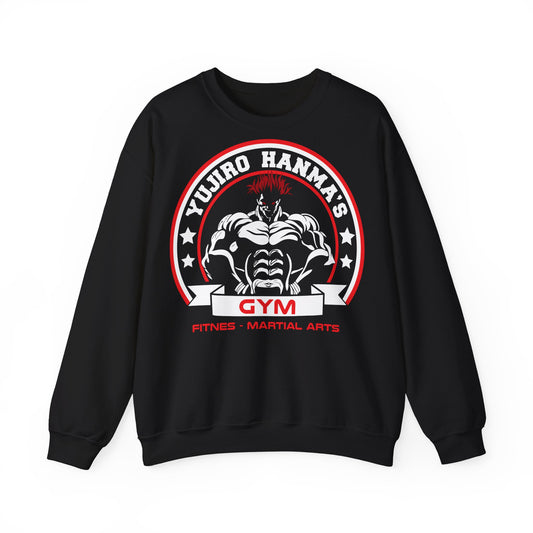 Fitness Martial Arts Unisex Heavy Blend™ Crewneck Sweatshirt  - Yujiro Hanma's Gym Design
