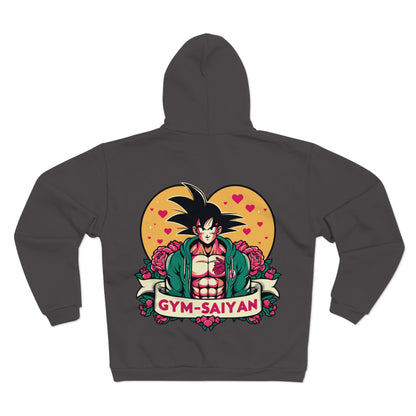 Gym Saiyan Goku Love Unisex Hooded Zip Sweatshirt