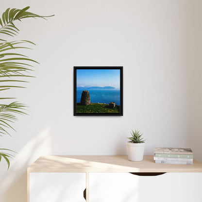 Ask Tower Matte Canvas, Framed (Multi-color)