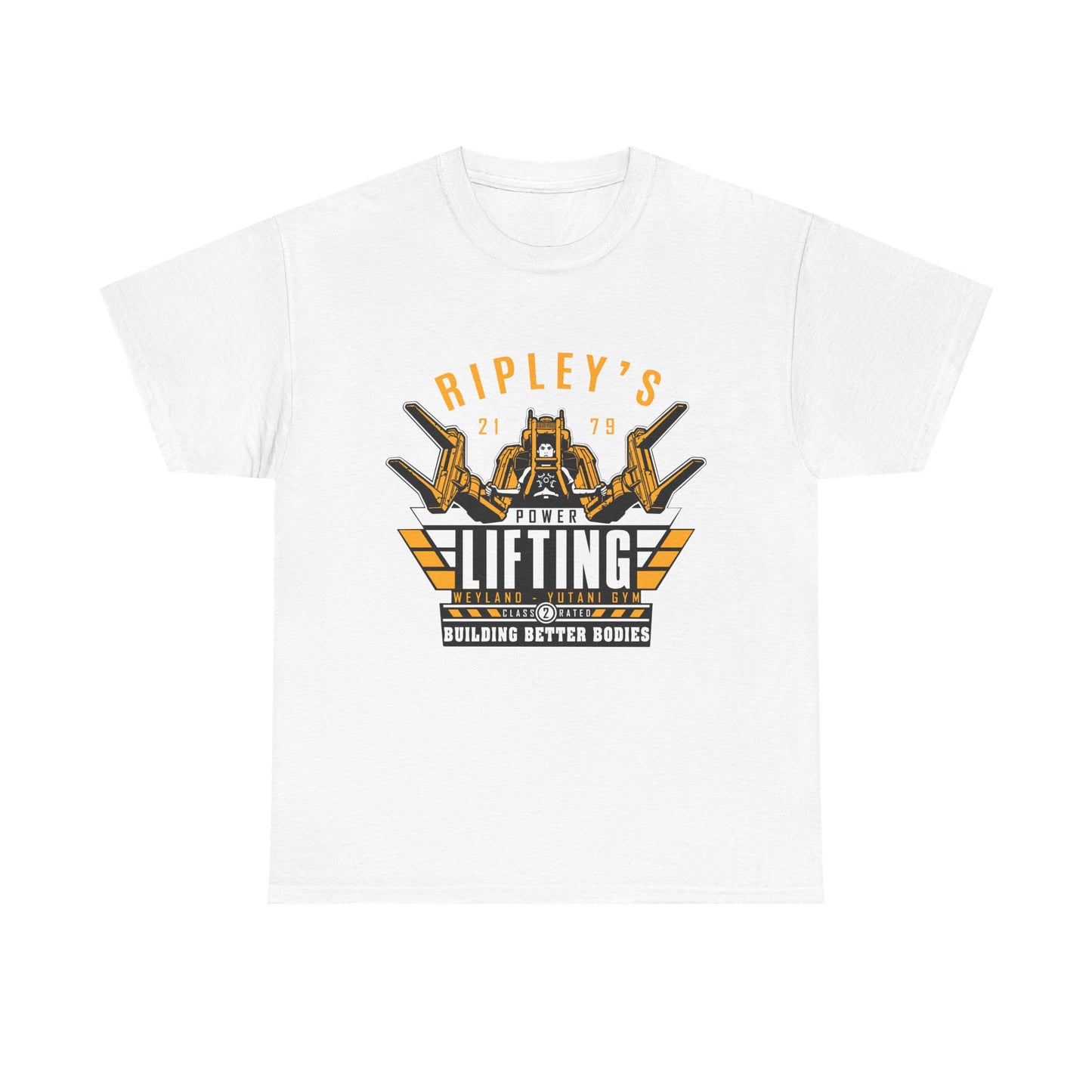 Ripley's Power Lifting Unisex Heavy Cotton Tee - Building Better Bodies White