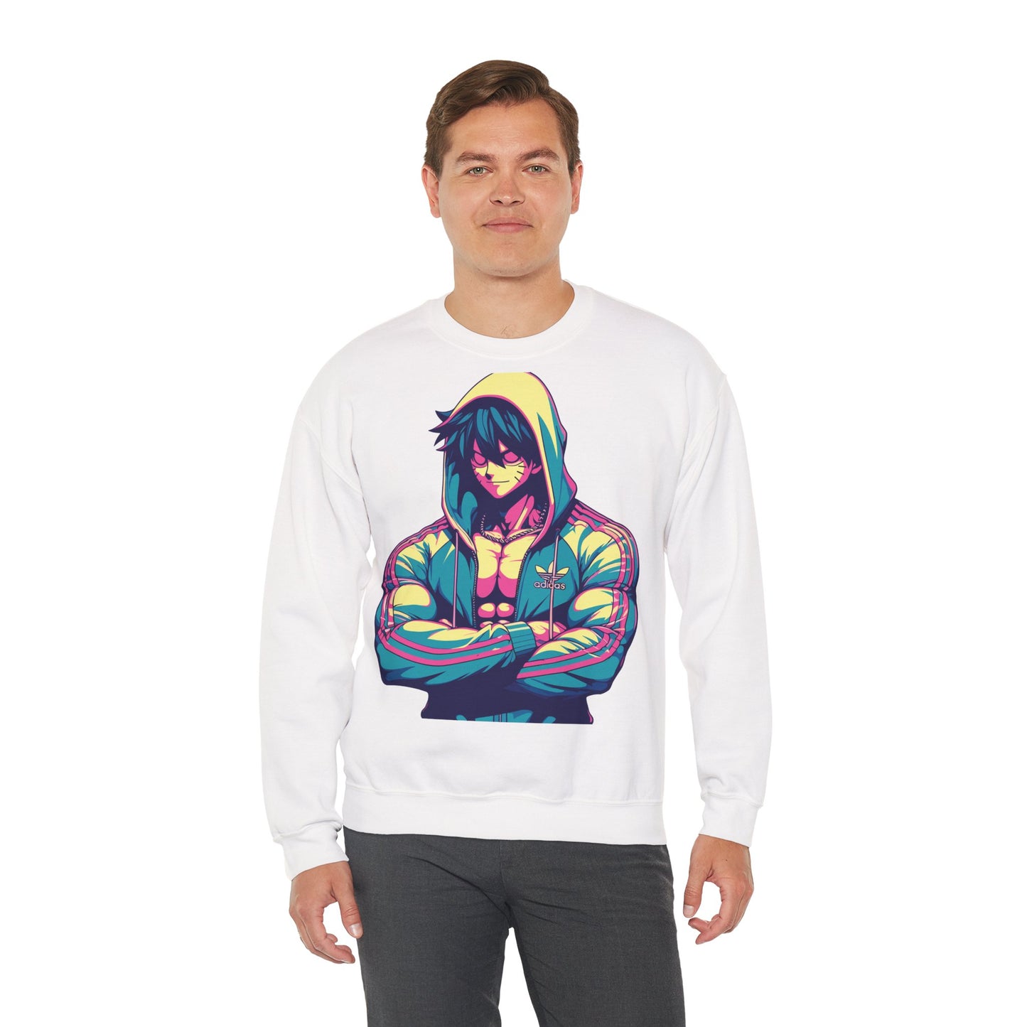 Unisex Heavy Blend™ Anime-Inspired Crewneck Sweatshirt - Cool Retro Aesthetic