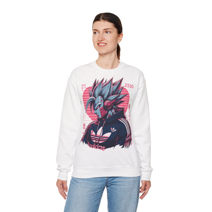 Futuristic Dragon Graphic Crewneck Sweatshirt - Unisex Heavy Blend™ - Perfect for Sci-Fi and Anime Fans