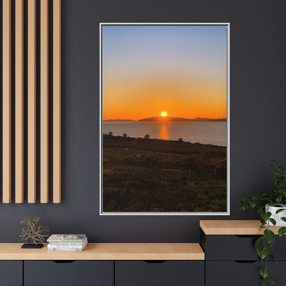 Sunset Ring Of Kerry Matte Canvas, Framed (Multi-color)
