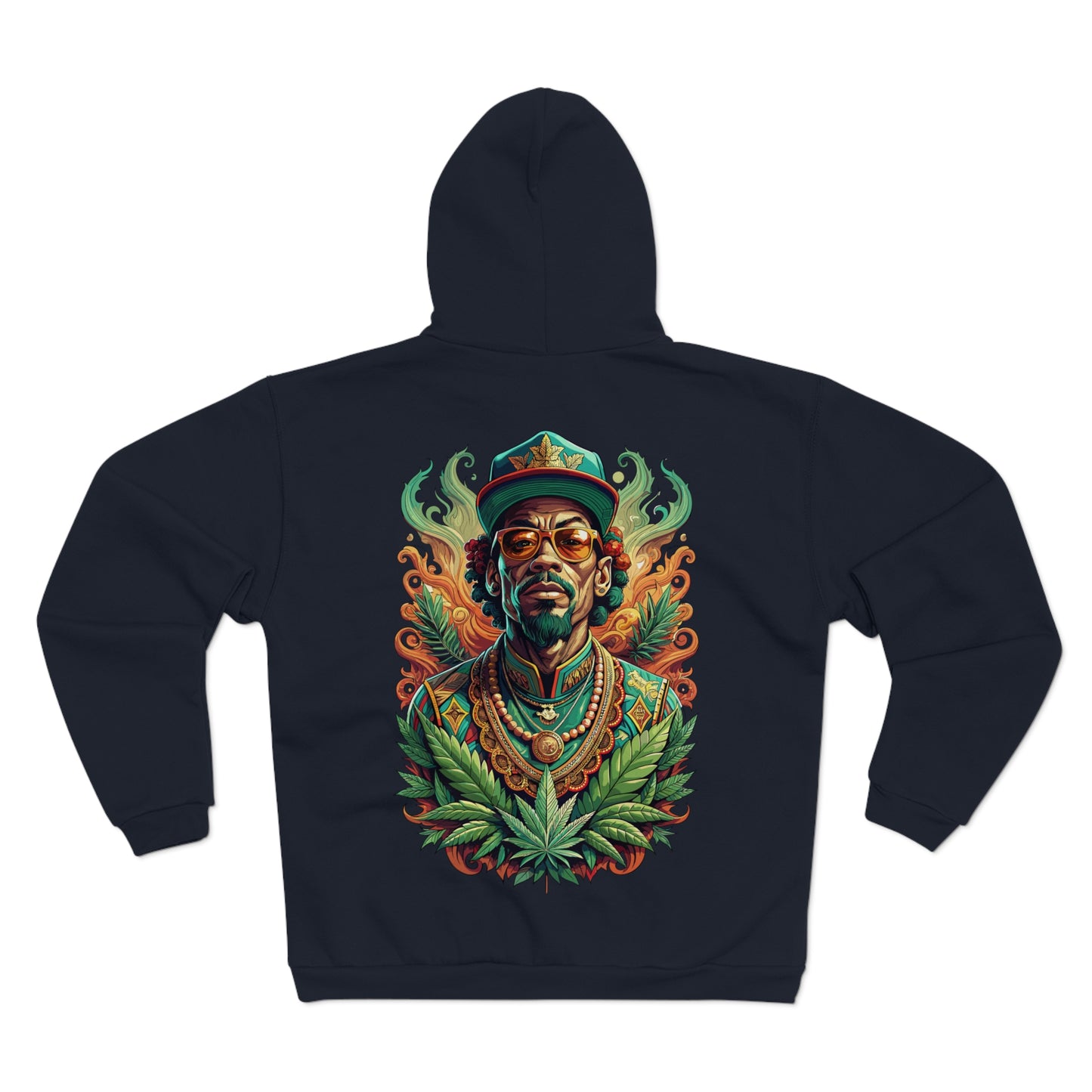 Reggae Lion Tee — Rasta Portrait Graphic Zip Hoodie