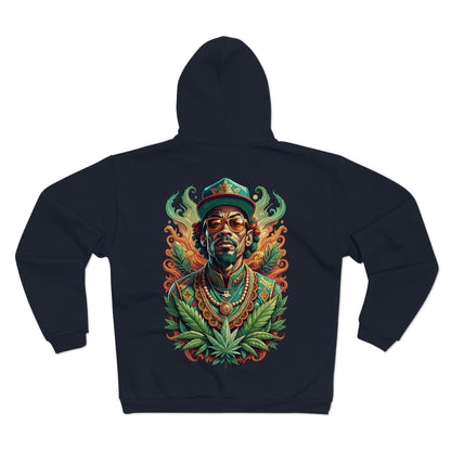 Reggae Lion Tee — Rasta Portrait Graphic Zip Hoodie