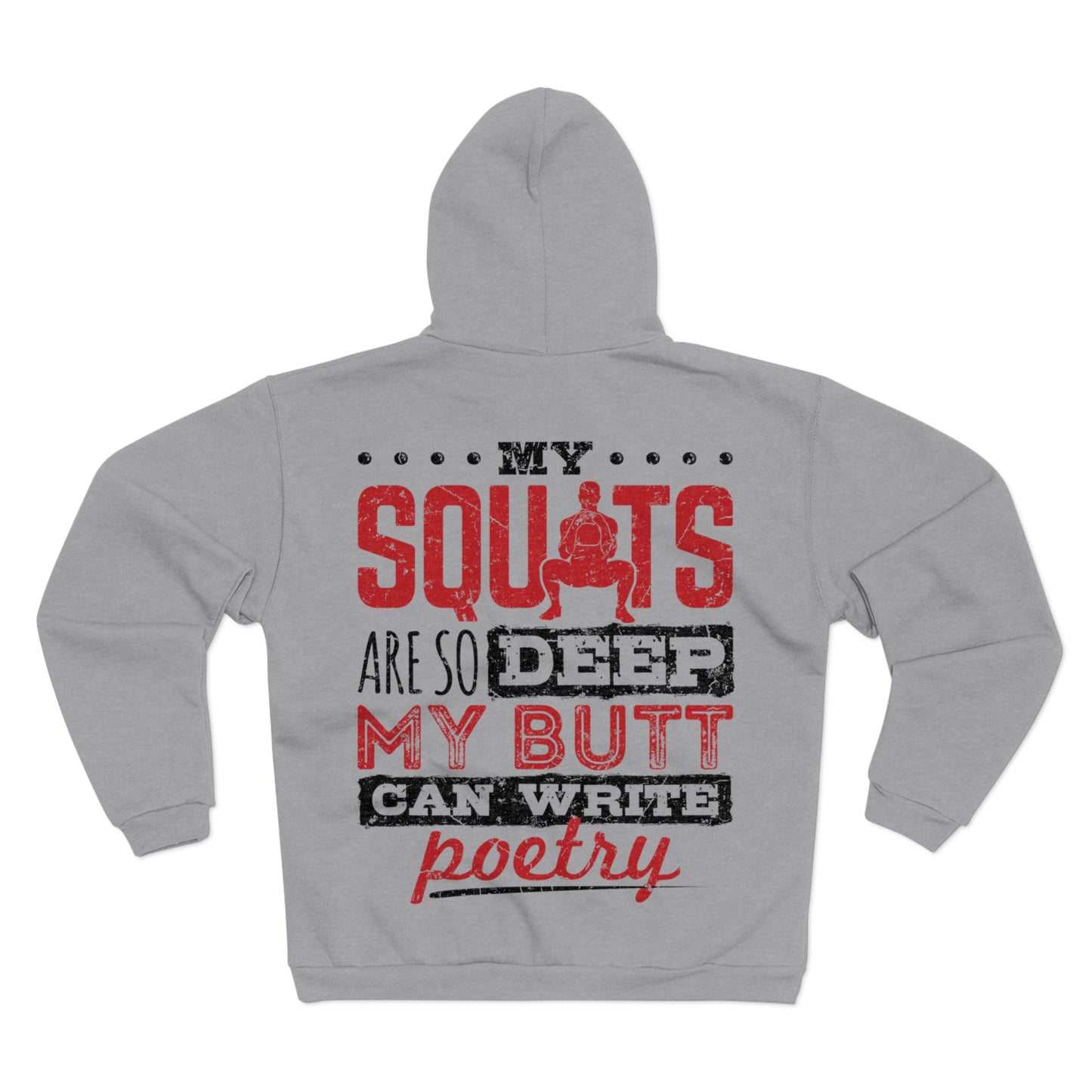 Funny Fitness Quote Unisex Hooded Zip Sweatshirt - Perfect for Gym Lovers
