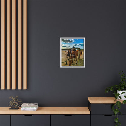 Horses Matte Canvas, Framed (Multi-color)