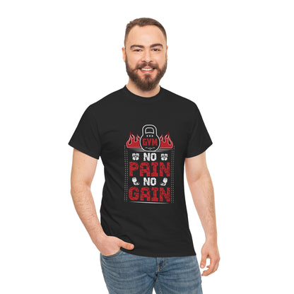 No Pain No Gain Gym Tee - Unisex Heavy Cotton Fitness Shirt