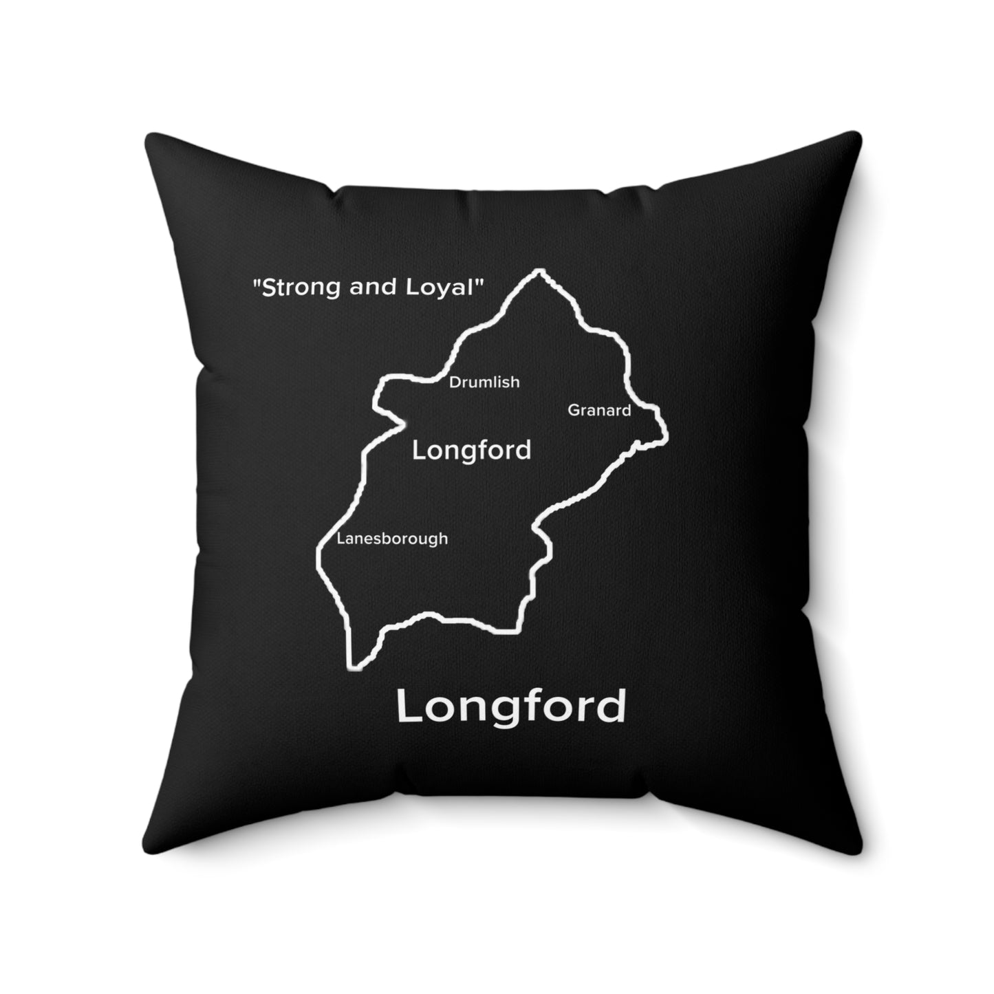 Longford Spun Polyester Square Pillow Black Edition 4 Sizes
