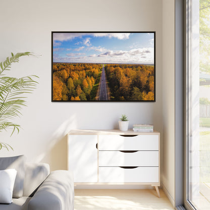 Somewhere In Lithuania Matte Canvas, Framed (Multi-color)