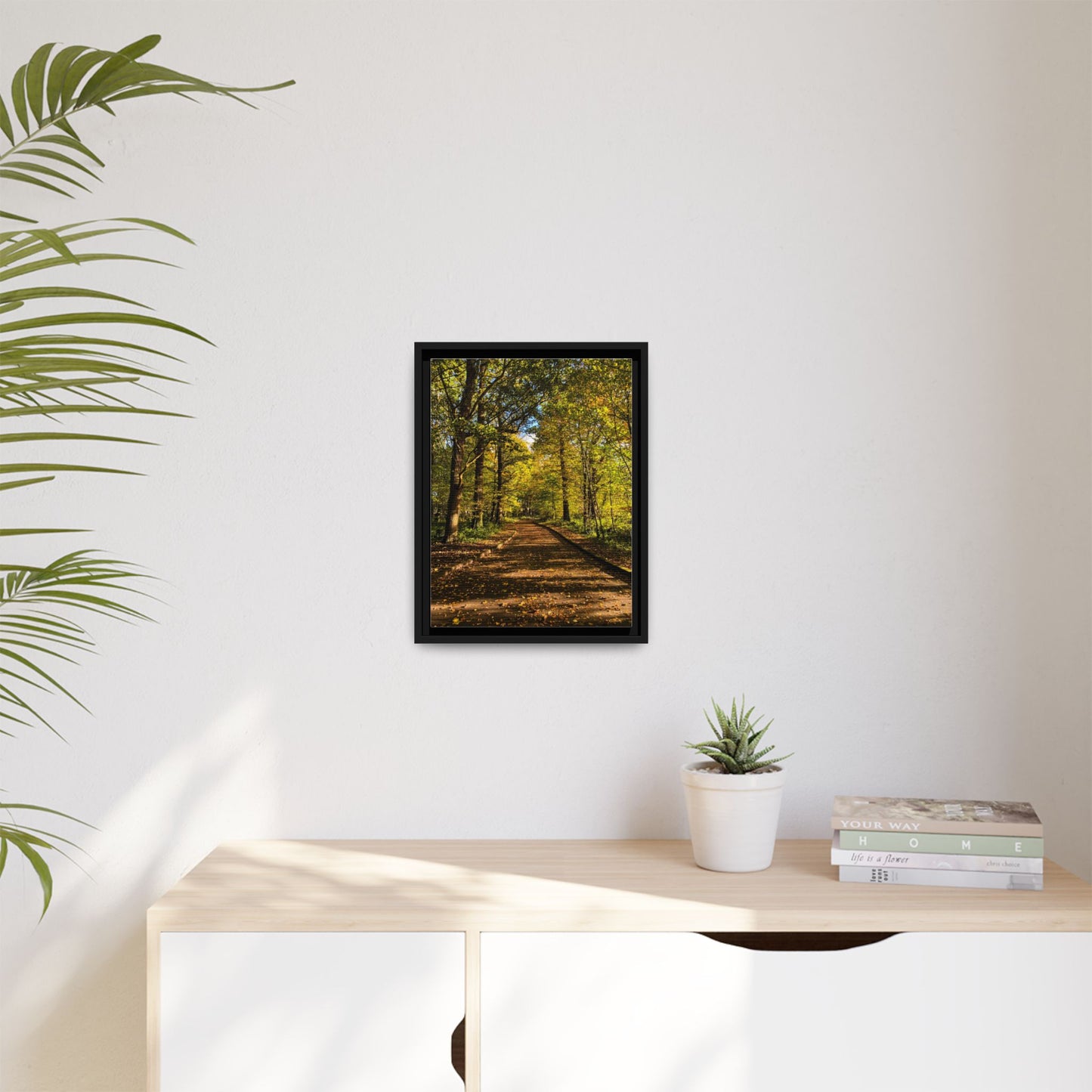 Listowel Town Park Autumn Matte Canvas, Framed (Multi-color)